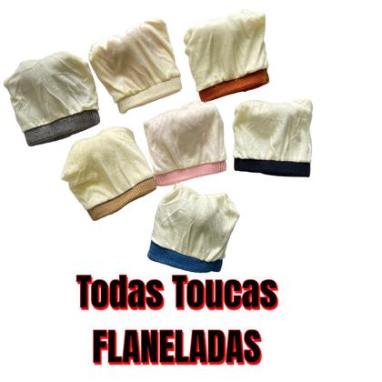 Imagem de Touca Gorro Capuz De Lã C/pompom Pelúcia Cores Liso