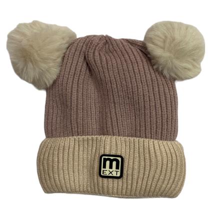 Imagem de Touca Gorro Capuz De Lã C/pompom Pelúcia Cores Liso