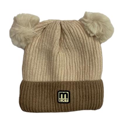 Imagem de Touca Gorro Capuz De Lã C/pompom Pelúcia Cores Liso