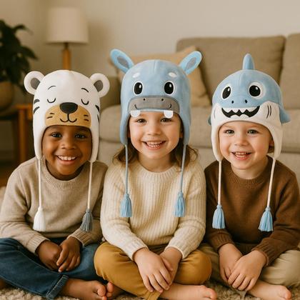 Imagem de Touca Gorro Infantil Peluciado Inverno Pimpolho Quentinha 1 A 3 Anos