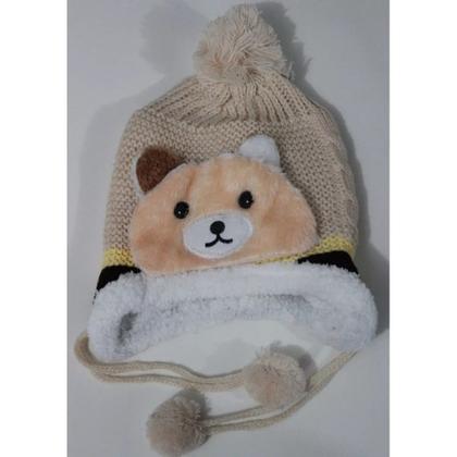 Imagem de Touca Gorro Urso Ursinho Peluciada Interna Infantil Menino