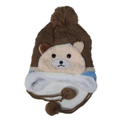 Imagem de Touca Gorro Urso Ursinho Peluciada Interna Infantil Menino