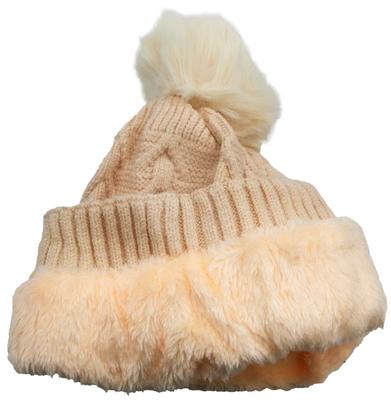 Imagem de Touca Inverno Feminina Grosso Forrada lisa Com Pompom Proteção Frio