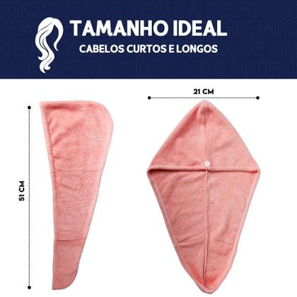 Imagem de Touca Mágica de Secagem Rápida  Ideal Cabelos Longos e Curtos  Tamanho Único