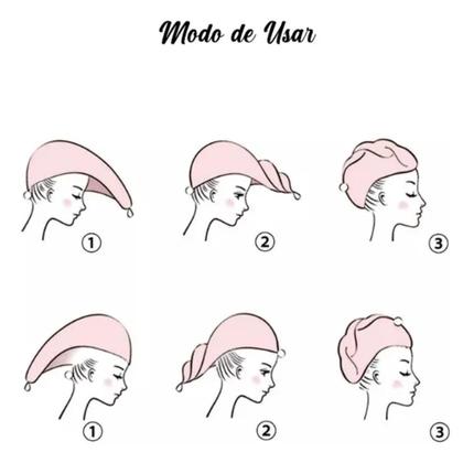 Imagem de Touca para cabelo laço home power sec dupla face bege