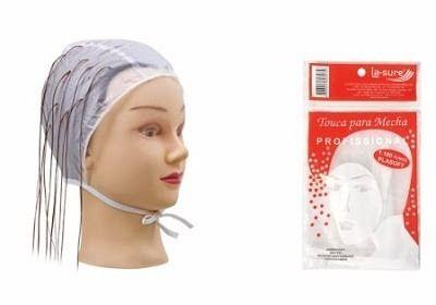 Imagem de Touca Para Mechas La Sure Com 1100 Furos Pvc 6 Unidades