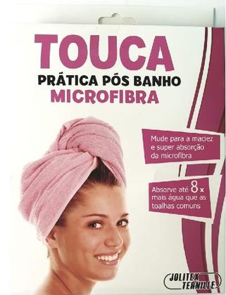 Imagem de Touca prática pós banho microfibra branca jolitex ternille