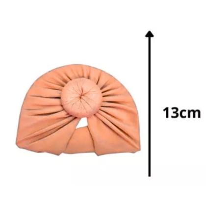 Imagem de Touca Turbante Infantil com Nó Central De Meninas Moda -