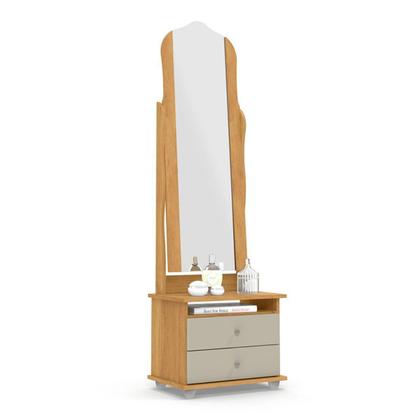 Imagem de Toucador com 2 Gavetas Espelho Delta Cinamomo Off White