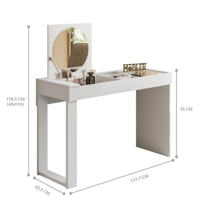 Imagem de Toucador Com Espelho Giacomo Branco Fosco