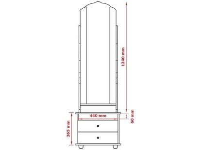 Imagem de Toucador magic new cinamomo/off white - patrimar