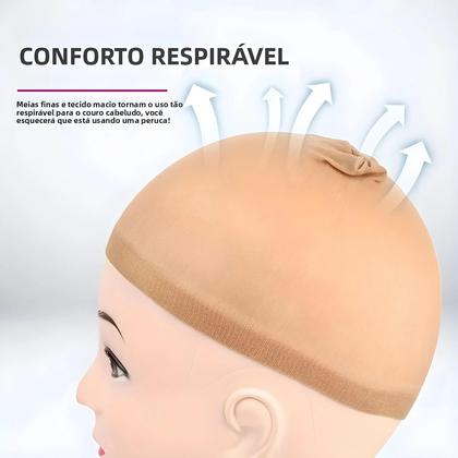 Imagem de Toucas De Peruca De Nylon Elásticas Antiderrapantes Para Mulheres, Macias E Respiráveis, Com Ponta