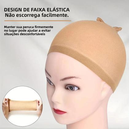 Imagem de Toucas De Peruca De Nylon Elásticas Antiderrapantes Para Mulheres, Macias E Respiráveis, Com Ponta