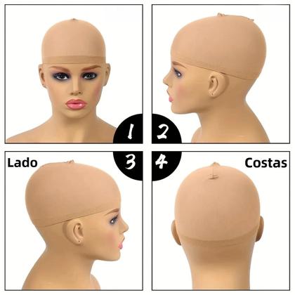 Imagem de Toucas De Peruca De Nylon Elásticas Antiderrapantes Para Mulheres, Macias E Respiráveis, Com Ponta