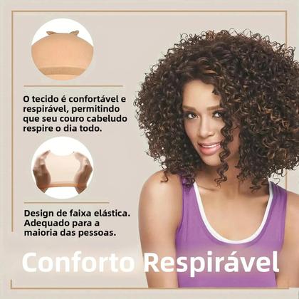 Imagem de Toucas De Peruca De Nylon Elásticas Antiderrapantes Para Mulheres, Macias E Respiráveis, Com Ponta