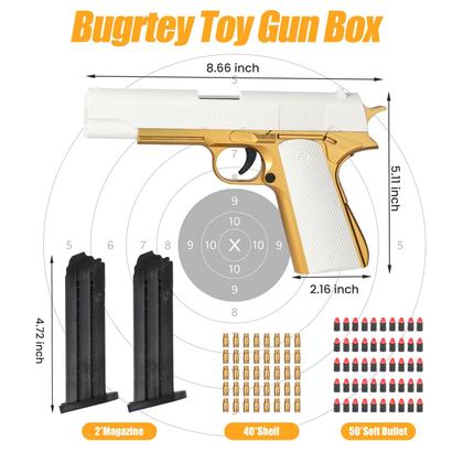 Imagem de Toy Gun Bugrtey Soft Bullet com ejetor de projéteis para maiores de 8 anos