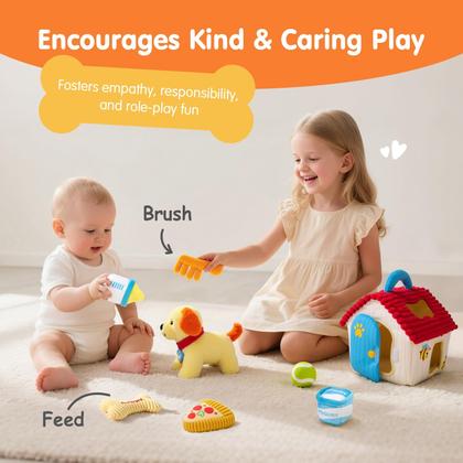 Imagem de Toy hahaland Montessori Puppy Plush Sensory 1 Year Old