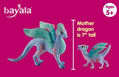 Imagem de Toy Schleich Bayala Flor Voadora, Mãe e Bebê Dragão