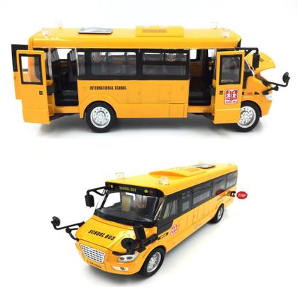 Imagem de Toy School Bus Singer Toy 9 Pull Back com luzes e sons