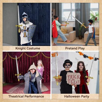 Imagem de Toy Sword Quescu Crusader Knight Medieval Warrior 71 cm