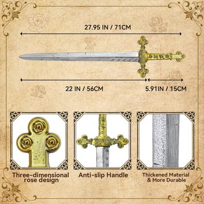 Imagem de Toy Sword Quescu Crusader Knight Medieval Warrior 71 cm