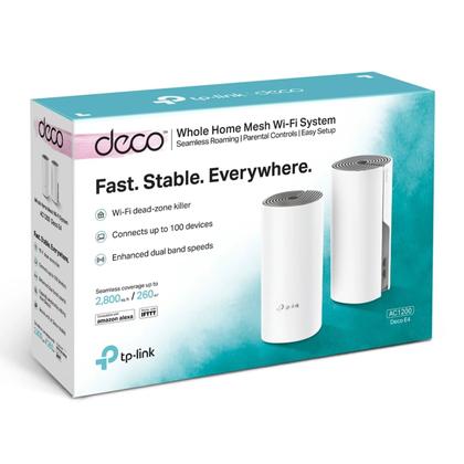 Imagem de TP-Link Deco E4 Whole-Home Mesh Wifi AC1200 / 2 Unidades - Branco