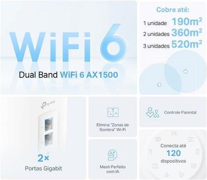 Imagem de Tplink Roteador Deco X10 Ax1500 com 2 Unidades Com McAfee Total Protection para 10 Dispositivos