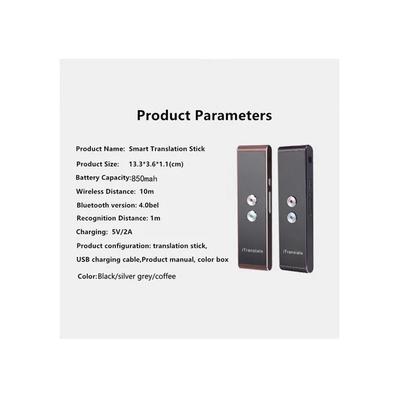 Tradutor T8 Digital De Voz Instantaneo Bluetooth Android Ios - Fred Store Imagem de Tradutor T8 Digital De Voz Instantaneo Bluetooth Android Ios