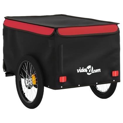 Imagem de Trailer de carga para bicicletas VidaXL Durable Iron com tecido Oxford de 30 kg