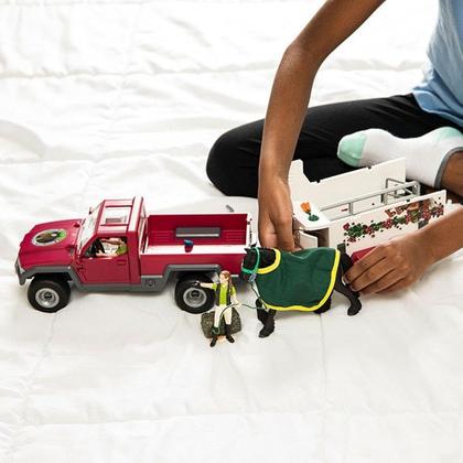 Imagem de Trailer e caminhão Toy Horse Playset Schleich Horse Club