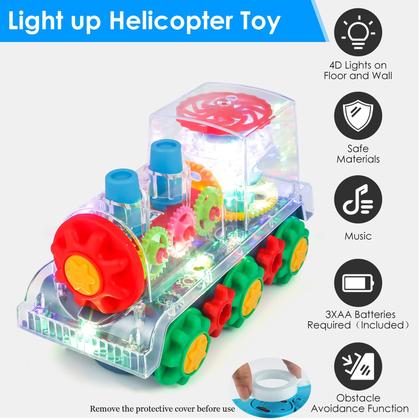 Imagem de Train Toy ZHFUYS Light Up Transparent Gear w/ Lights Kids