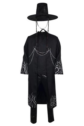 Imagem de Traje Auoctey Saja Boy Jinu Black Outfit Halloween Masculino Adulto