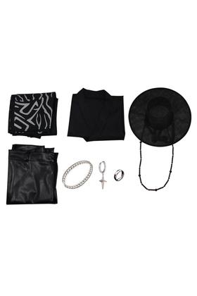 Imagem de Traje Auoctey Saja Boy Jinu Black Outfit Halloween Masculino Adulto