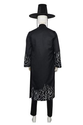 Imagem de Traje Auoctey Saja Boy Jinu Black Outfit Halloween Masculino Adulto