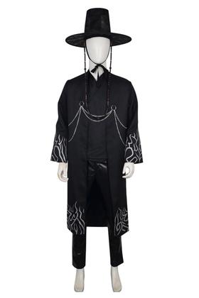 Imagem de Traje Auoctey Saja Boy Jinu Black Outfit Halloween Masculino Adulto