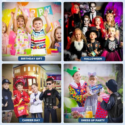 Imagem de Traje policial Luucio SWAT Policial para crianças com acessórios