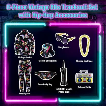 Traje PWQMGY Roupa retrô dos anos 80 e 90 para homens com