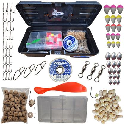 Imagem de Tralha De Pesca Completa Com Anzóis Linha Estojo e Maleta