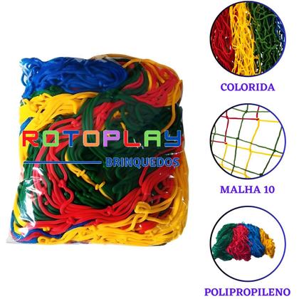 Imagem de Trampolim Cama Elástica Pula Pula 2,30m Brinquedo Infantil Colorida Premium Resistente Rotoplay Brinquedos