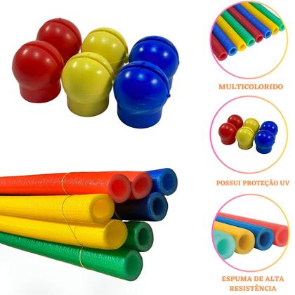 Imagem de Trampolim Cama Elástica Pula Pula 2,30m Brinquedo Infantil Colorida Premium Resistente Rotoplay Brinquedos