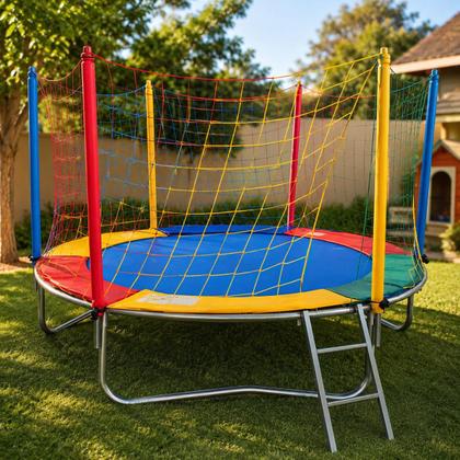 Imagem de Trampolim Cama Elástica Pula Pula 2,30m Playground Nacional Infantil Suporta 120Kg