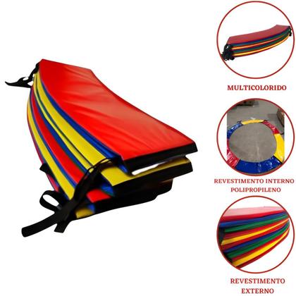 Imagem de Trampolim Cama Elástica Pula Pula 2,30m Playground Nacional Infantil Suporta 90kg