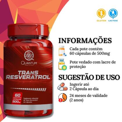 Imagem de Trans Resveratrol Concentrado 60 Cáps - Quantum 