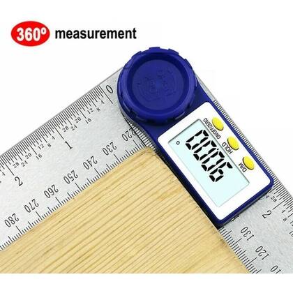 Imagem de Transferidor De Grau Ángulo Digital 200mm Régua Em Aço Inox