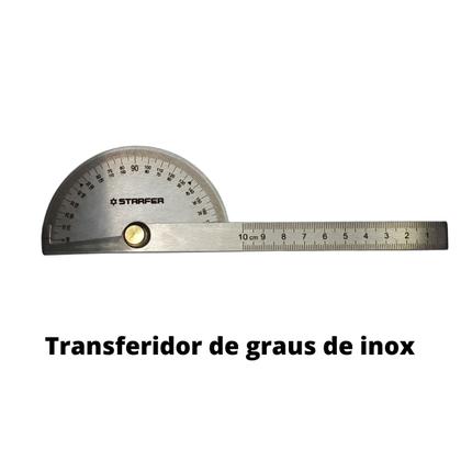 Imagem de Transferidor de graus esquadro régua marceneiro serralheiro