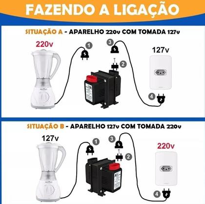 Imagem de Transformador ArCond Ate 12000BTU Geladeira Freezer 220v110v