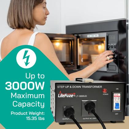 Imagem de Transformador de conversor de tensão LiteFuze 3000W 110/220V