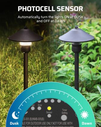 Imagem de Transformador DEWENWILS 60W 120V AC para 12V DC com temporizador e sensor