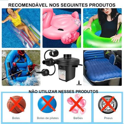 Imagem de Transforme Seu Verão com a Bomba de Ar 50W para Piscinas e Boias Compacto e Leve BOM8901