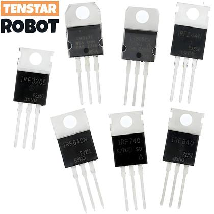 Imagem de Transistor LM317T L7805 IRF640 IRF740 IRF840 IRFZ44N IRF3205 TO-220 Regulador De Tensão MOSFET 10pcs